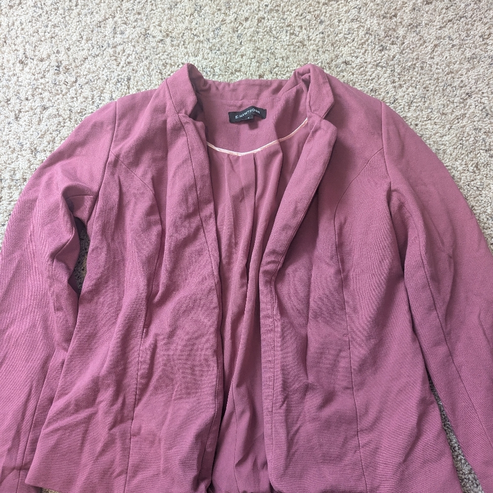 Maybe Open Front Blazer Jacket - Picture 3 of 4
